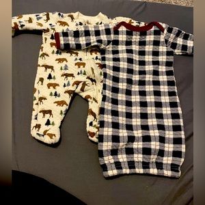 Set of 3 Hudson Baby Quilted Sleepers 0-3 months
